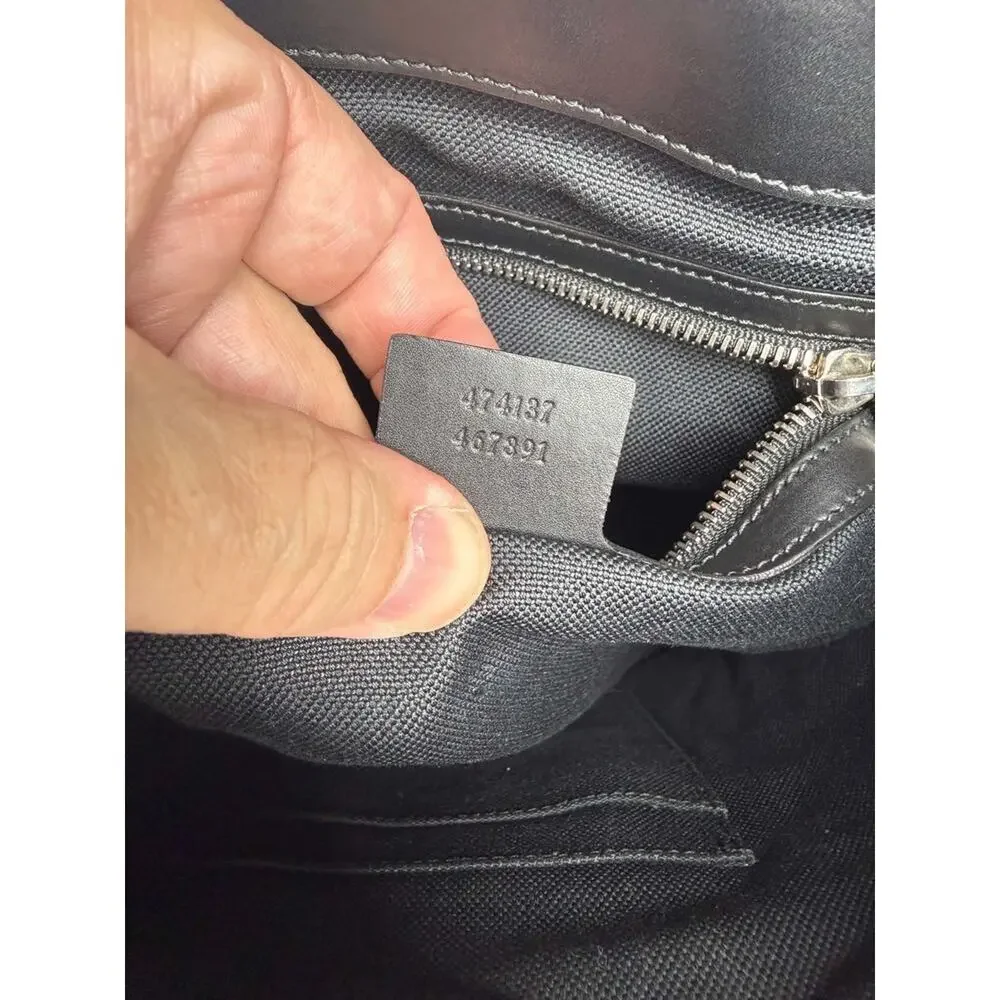Gucci GG Supreme Black Messenger Bag Shoulder Bag Tiger 474137 SPB-TS 368131